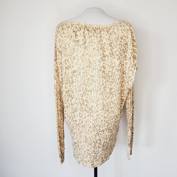 ARITZIA WILFRED 100% Linen Leopard Print Top - Picture 5 of 9